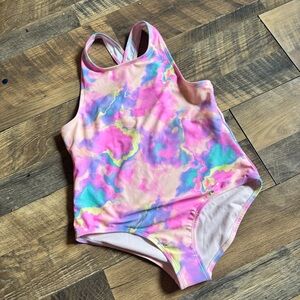 NWOT Lands' End Girls Light Pink Swimwear with Crisscross Straps